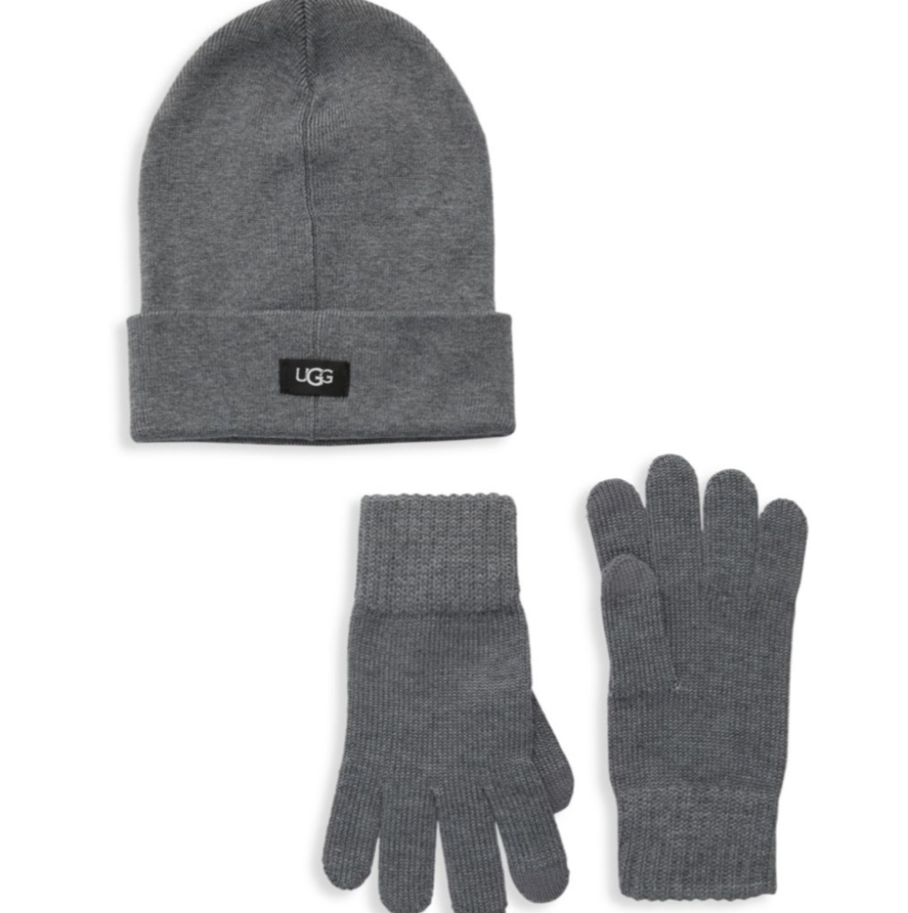 Ugg Australia 2 Piece Touch Screen Compatible Hat & Tech Gloves Set Nwt ❤️ - Picture 3 of 10